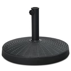 49 lbs Resin Umbrella Base Stand - Black - 49 lbs - All-Weather Design