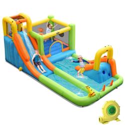 OP70964 7-in-1 Jumping Bouncer Castle with 735W Blower for Backyard