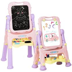Picture of Total Tactic TY579377PU Kids Height Adjustable Double Side Magnetic Art Easel, Purple