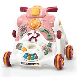 TY592797PI 18 x 18 in. 3 in 1 Baby Sit-to-stand Walker with Music & Light, Pink -  Total Tactic