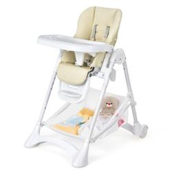 Picture of Total Tactic AD10007BE Baby Convertible Folding Adjustable High Chair with Wheel Tray Storage Basket&#44; Beige