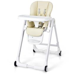 Picture of Total Tactic AD10009BE Baby Folding Convertible High Chair with Wheels & Adjustable Height&#44; Beige