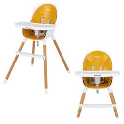 AD10016YW 4-in-1 Convertible Baby High Chair Infant Feeding Chair with Adjustable Tray, Yellow -  Total Tactic