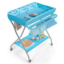 Picture of Total Tactic AG10001BL Baby Changing Table with Safety Belt & 4-Side Defence&#44; Blue