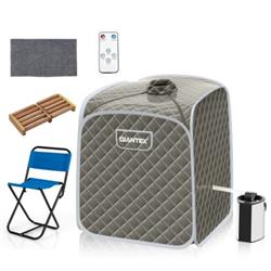 Picture of Total Tactic BA7635US-GR Portable Personal Steam Sauna Spa with Steamer Chair&#44; Gray