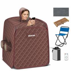 Picture of Total Tactic BA7733US-CF 800W 2-Person Portable Steam Sauna Tent SPA with Hat Side Holes 3L Steamer&#44; Coffee