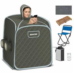 Picture of Total Tactic BA7733US-GR 800W 2-Person Portable Steam Sauna Tent SPA with Hat Side Holes 3L Steamer&#44; Gray