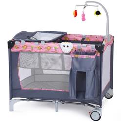 Picture of Total Tactic BB0445PI Foldable 2 Color Baby Crib Playpen Playard&#44; Pink