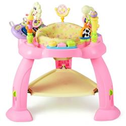 Picture of Total Tactic BB0489PI 2-in-1 Baby Jumperoo Adjustable Sit-to-Stand Activity Center&#44; Pink