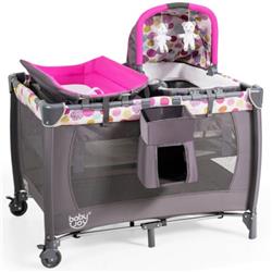 Picture of Total Tactic BB0497RO 4-in-1 Convertible Portable Baby Playard Newborn Napper with Music & Toys&#44; Pink