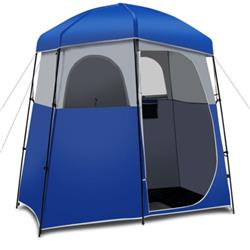 Picture of Total Tactic GP11664BL Double-Room Camping Toilet Tent with Floor & Portable Storage Bag&#44; Blue