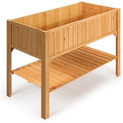 GT3417 Wooden Elevated Planter Box Shelf Suitable for Garden Use