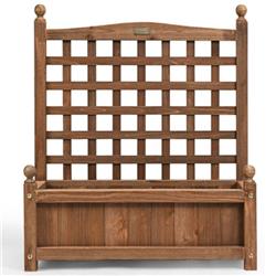 GT3429 Solid Wood Planter Box with Trellis Weather-resistant Outdoor
