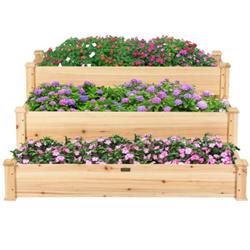 GT3530 3-Tier Elevated Wooden Vegetable Garden Bed