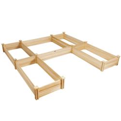 GT3582 U-Shaped Wooden Garden Raised Bed for Backyard & Patio