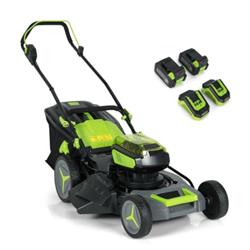 GT3715US-GN 18 in. 40V Brushless Cordless Push Lawn Mower for 4.0Ah Batteries & 2 Chargers, Green -  Total Tactic