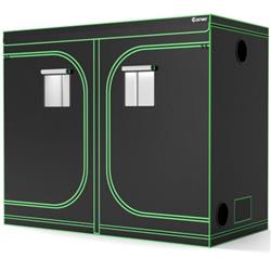 GT3838DK 4 x 8 in. Grow Tent with Observation Window for Indoor Plant Growing, Black -  Total Tactic