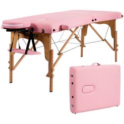 Picture of Total Tactic HB87017PI Portable Adjustable Facial Spa Bed with Carry Case&#44; Pink
