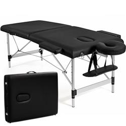 Picture of Total Tactic HB87019BK 84 in. L Portable Adjustable Massage Bed with Carry Case for Facial Salon Spa&#44; Black