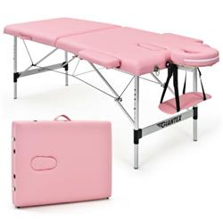 Picture of Total Tactic HB87019PI 84 in. L Portable Adjustable Massage Bed with Carry Case for Facial Salon Spa&#44; Pink