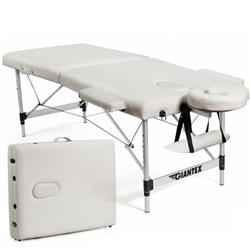 Picture of Total Tactic HB87019WH 84 in. L Portable Adjustable Massage Bed with Carry Case for Facial Salon Spa&#44; White