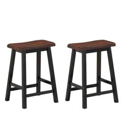 Picture of Total Tactic HW58978CF 24 in. Height Home Kitchen Dining Room Bar Stool, Coffee - Set of 2
