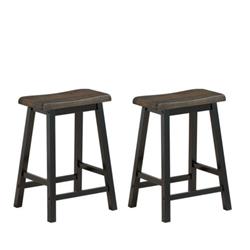Picture of Total Tactic HW58978GR 24 in. Height Home Kitchen Dining Room Bar Stool, Gray - Set of 2