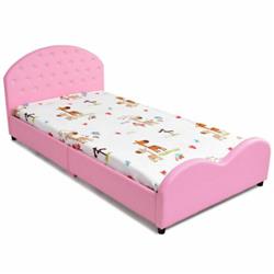 Picture of Total Tactic HW59101 Kids Children PU Upholstered Platform Wooden Princess Bed