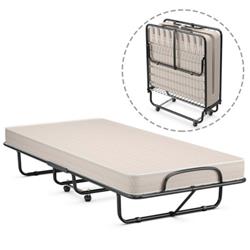 Picture of Total Tactic HW69534BE Rollaway Guest Bed with Sturdy Steel Frame & Wheels&#44; Beige