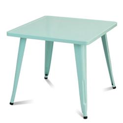 HY10003BL 27 in. Kids Square Steel Table Play Learn Activity Table, Blue