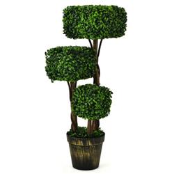 HZ10014 36 in. Artificial Boxwood Topiary UV Protected Indoor Outdoor Tree