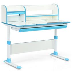 Picture of Total Tactic JV10035BLPlus Adjustable Height Study Desk with Drawer & Tilted Desktop for School & Home&#44; Blue