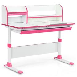 Picture of Total Tactic JV10035PIPlus Adjustable Height Study Desk with Drawer & Tilted Desktop for School & Home&#44; Pink