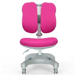 JV10036PI Adjustable Height Student Chair with Sit-Brake Casters & Lumbar Support for Home & School, Pink