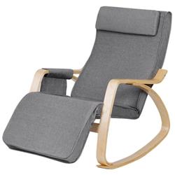 Picture of Total Tactic JV10130GR Relax Adjustable Lounge Rocking Chair with Pillow & Pocket&#44; Gray