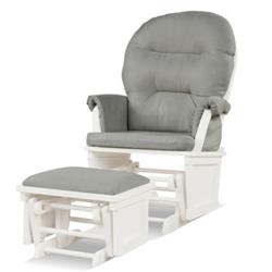 Picture of Total Tactic JV10396SL Baby Nursery Wooden Rocking Chair with Armrests & Cushion&#44; Light Gray
