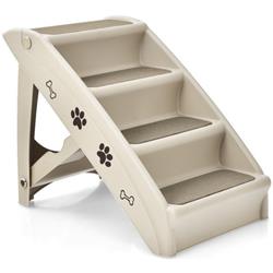 Picture of Total Tactic PW10029BE 4-Steps Folding Pet Stairs with Safe Side Rail&#44; Beige