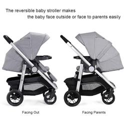 Picture of Total Tactic BB4687GR Aluminum Lightweight Foldable Baby Stroller&#44; Gray
