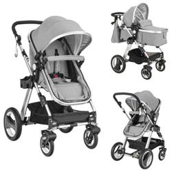 Picture of Total Tactic BB5543GR Folding Aluminum Baby Stroller Baby Jogger with Diaper Bag&#44; Gray