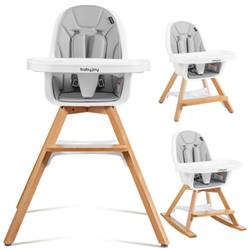 Picture of Total Tactic BB5581HS 3-in-1 Convertible Wooden Baby High Chair&#44; Gray