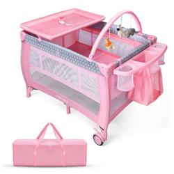 Picture of Total Tactic BB5591PI Portable Foldable Baby Playard Nursery Center with Changing Station&#44; Pink