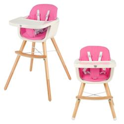 Picture of Total Tactic BB5634PI 3-in-1 Convertible Wooden High Chair with Cushion&#44; Pink