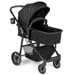 Picture of Total Tactic BB5636BK 2-in-1 Foldable Pushchair Newborn Infant Baby Stroller&#44; Black