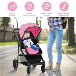 Picture of Total Tactic BB5636PI 2-in-1 Foldable Pushchair Newborn Infant Baby Stroller&#44; Pink