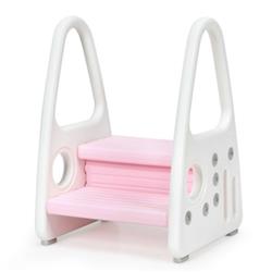 Picture of Total Tactic BB5640PI Kids Step Stool Learning Helper with Armrest for Kitchen Toilet Potty Training, Pink