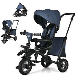 Picture of Total Tactic BB5660BL 7-in-1 Baby Folding Tricycle Stroller with Rotatable Seat&#44; Blue