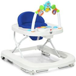 Picture of Total Tactic BB5664BL 2-in-1 Foldable Baby Walker with Adjustable Heights&#44; Blue