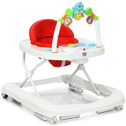 Picture of Total Tactic BB5664RE 2-in-1 Foldable Baby Walker with Adjustable Heights&#44; Red