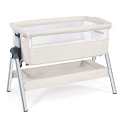 Picture of Total Tactic BB5682BE Portable Baby Bedside Sleeper with Adjustable Heights & Angle&#44; Beige