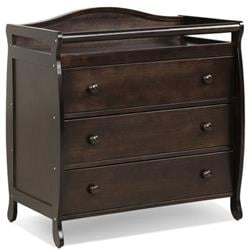BB5762BN Baby Changing Table Infant Diaper with 3 Drawer & Safety Belt, Brown